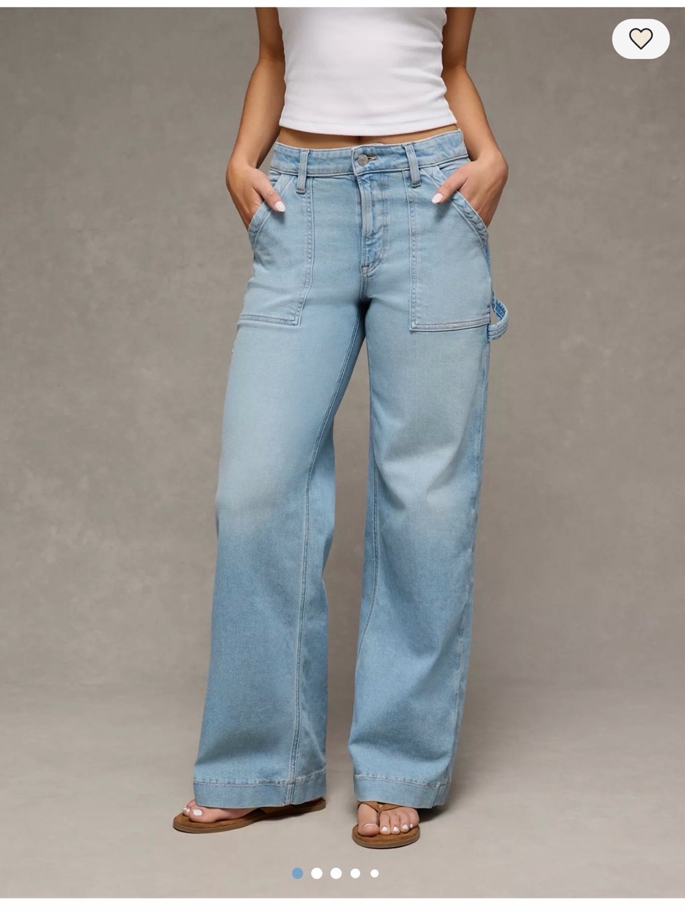 Light Blue Wide-Leg Women's Jeans